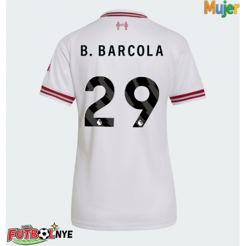 Camiseta Liverpool Bradley Barcola #29 Visitante Equipación para mujer 2026-27 manga corta